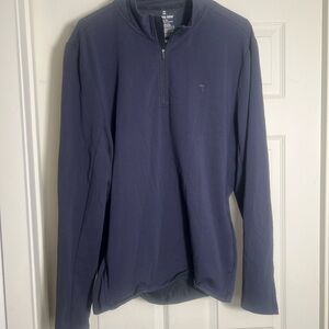 Tommy John Shirt Mens Extra Large Blue Performance 1/4 Zip Pullover Golf Hiking